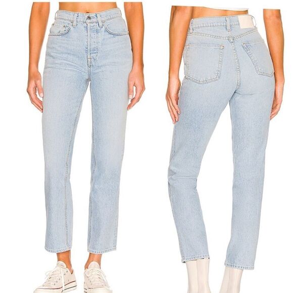 GRLFRND Cassidy Mid Rise Straight in Park Slope - Picture 1 of 10